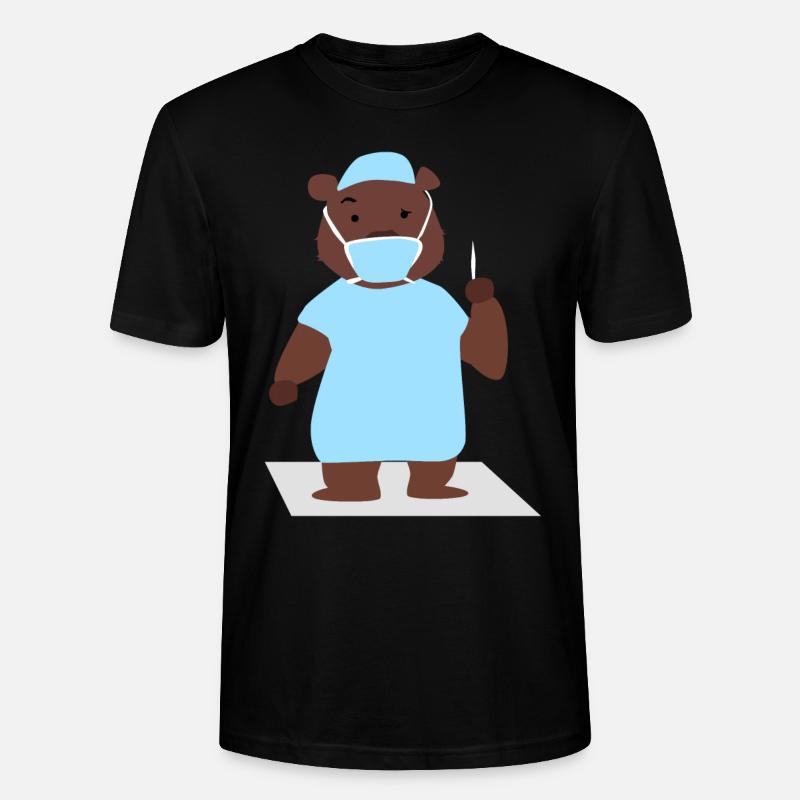 Bär Chirurg - Stanley/Stella Unisex Bio-T-Shirt CRAFTER - Schwarz
