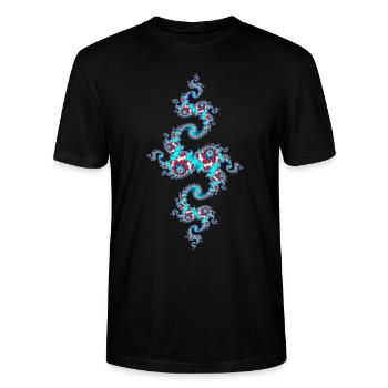 Julia Fraktal - T-shirt bio CRAFTER Stanley Stella Unisexe - noir - Devant - Alina (178cm) & Michal (187cm)