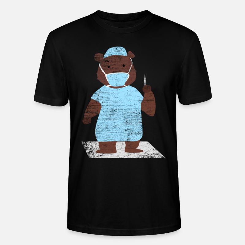 Bär Chirurg Geschenk - Stanley/Stella Unisex Bio-T-Shirt CRAFTER - Schwarz
