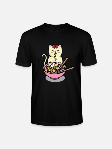 Sweet eating cat - Stanley/Stella CRAFTER Unisex Organic T-Shirt - black