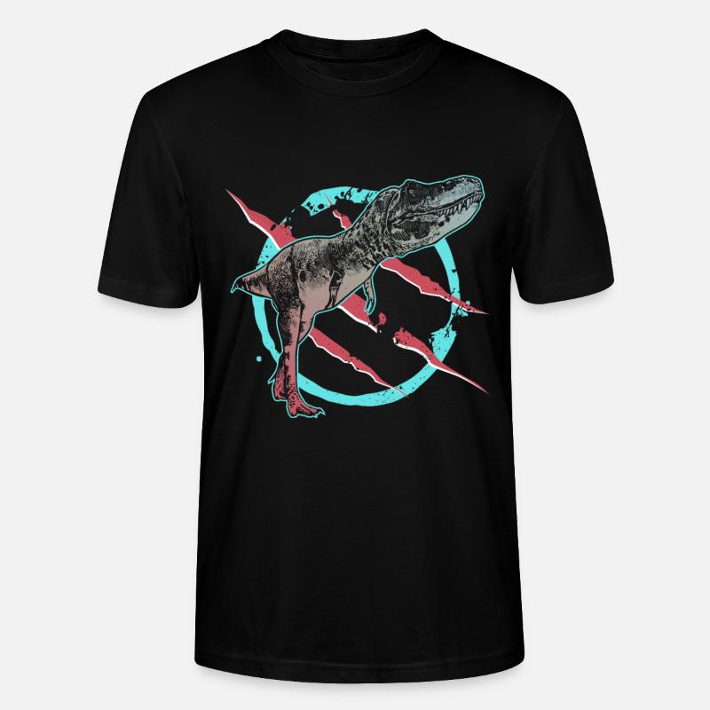 Tarbosaurus dinosaure carnivore primitif - T-shirt bio CRAFTER Stanley Stella Unisexe - noir