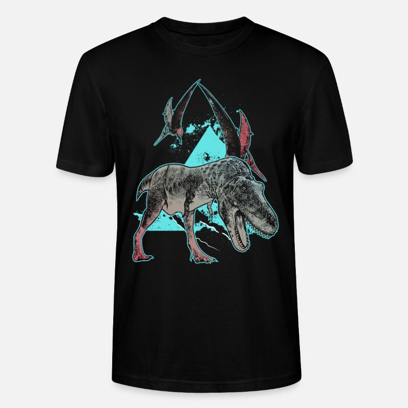 T-Rex fleischfressender Dinosaurier Jäger Urzeit - Stanley/Stella Unisex Bio-T-Shirt CRAFTER - Schwarz