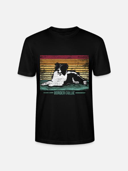 Border Collie - Stanley/Stella CRAFTER Unisex Organic T-Shirt - black