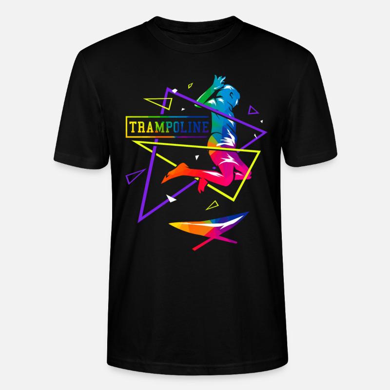 Trampolin Polygon - Stanley/Stella Unisex Bio-T-Shirt CRAFTER - Schwarz