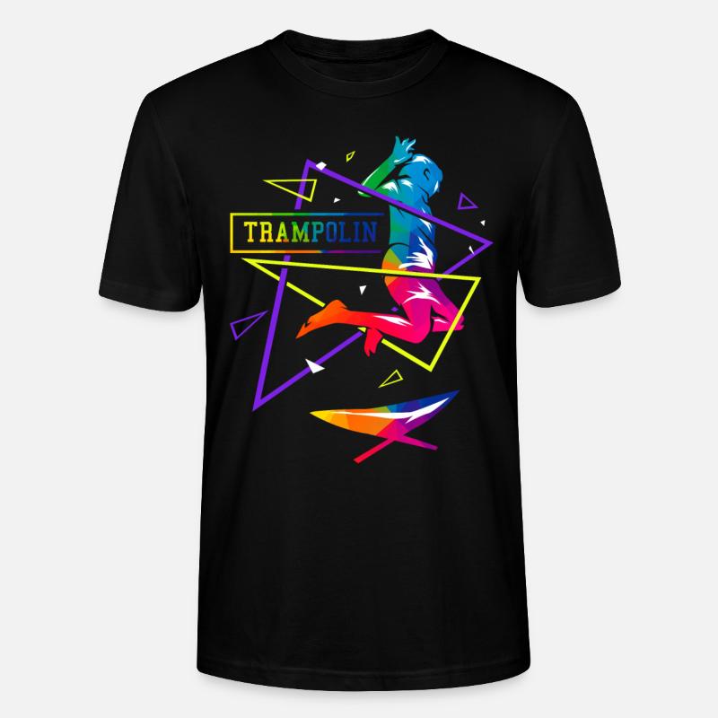 Trampolin Polygon - Stanley/Stella Unisex Bio-T-Shirt CRAFTER - Schwarz