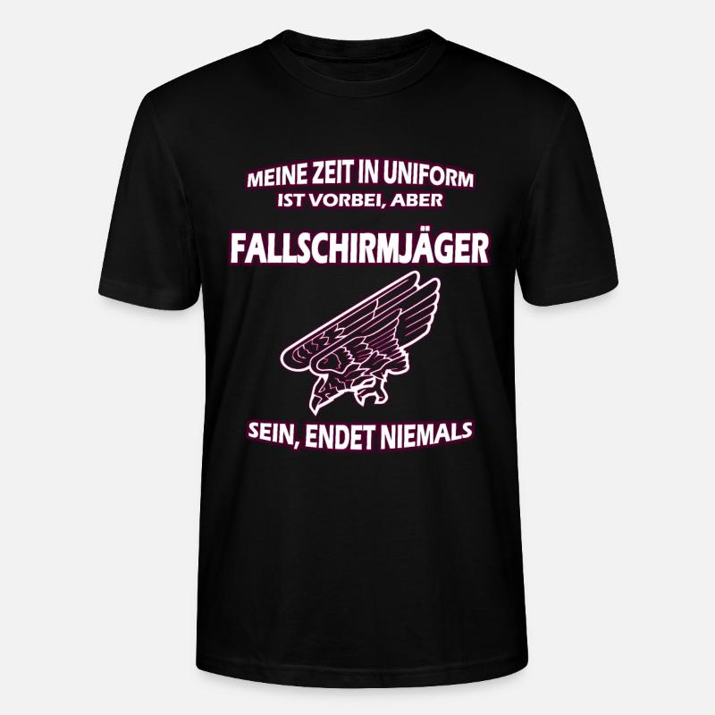 Bundeswehr Fallschirmjäger Barettabzeichen - Stanley/Stella Unisex Bio-T-Shirt CRAFTER - Schwarz