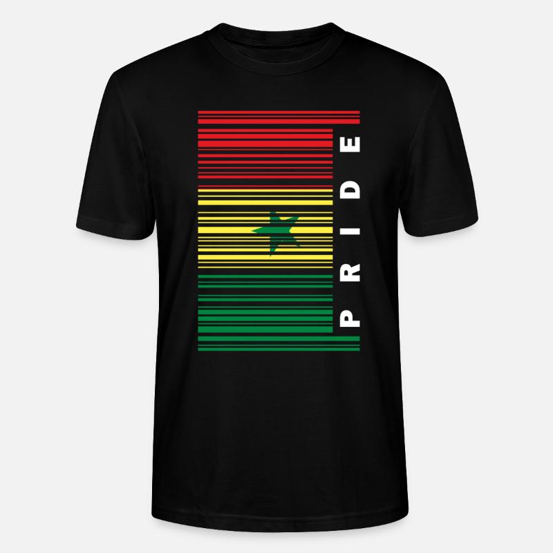 Senegal Flagge Stolz Barcode - Stanley/Stella Unisex Bio-T-Shirt CRAFTER - Schwarz