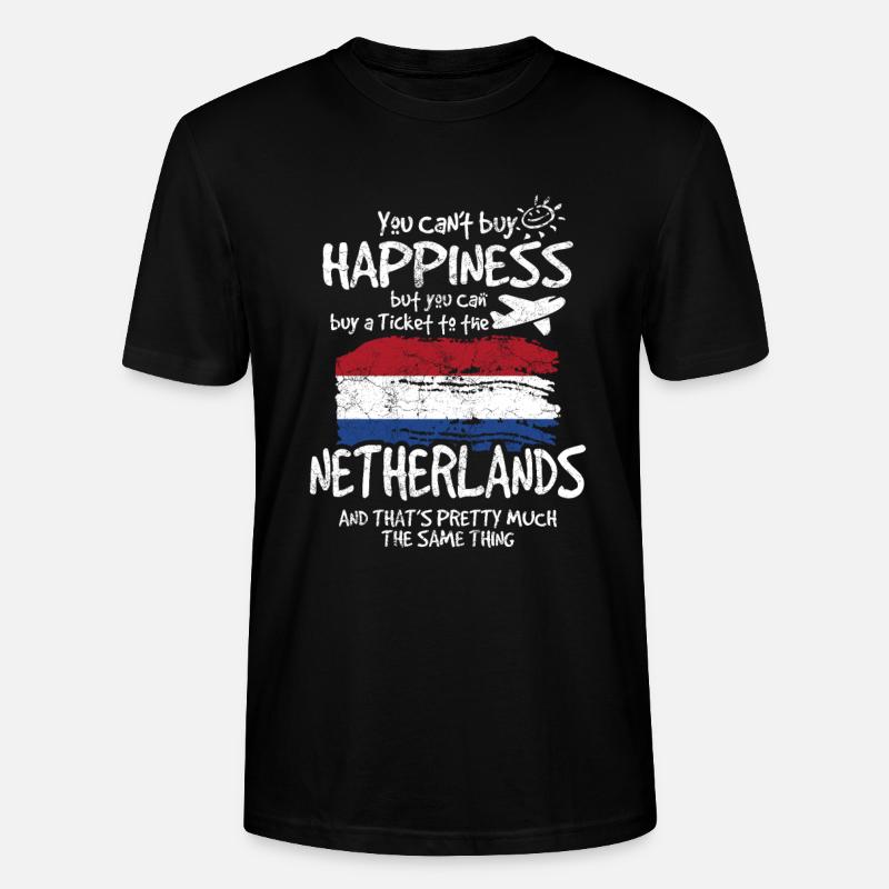 Pays-Bas Hollande idée cadeau douce - T-shirt bio CRAFTER Stanley Stella Unisexe - noir