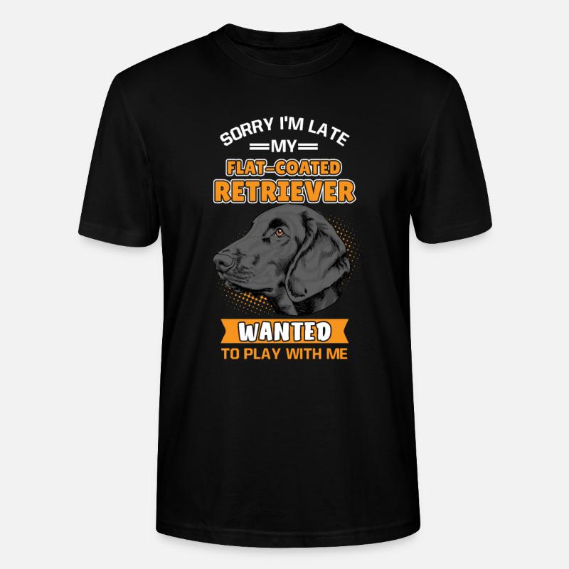Flat Coated Retriever - Stanley/Stella Unisex Bio-T-Shirt CRAFTER - Schwarz