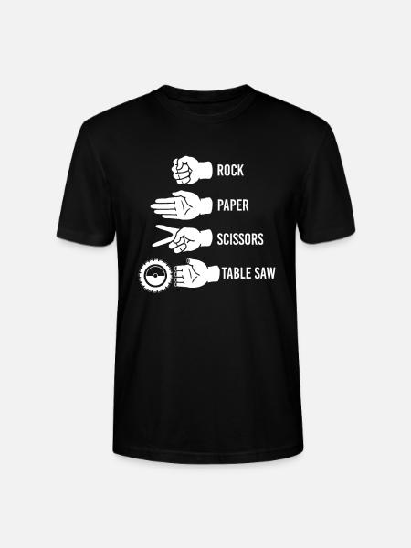 Ciseaux pierre papier menuisier menuisier - T-shirt bio CRAFTER Stanley Stella Unisexe - noir