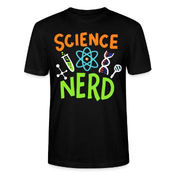 Wissenschaft Wissenschaft Wissenschaft - Stanley/Stella Unisex Bio-T-Shirt CRAFTER - Schwarz - Vorne - Alina (178cm) & Michal (187cm)