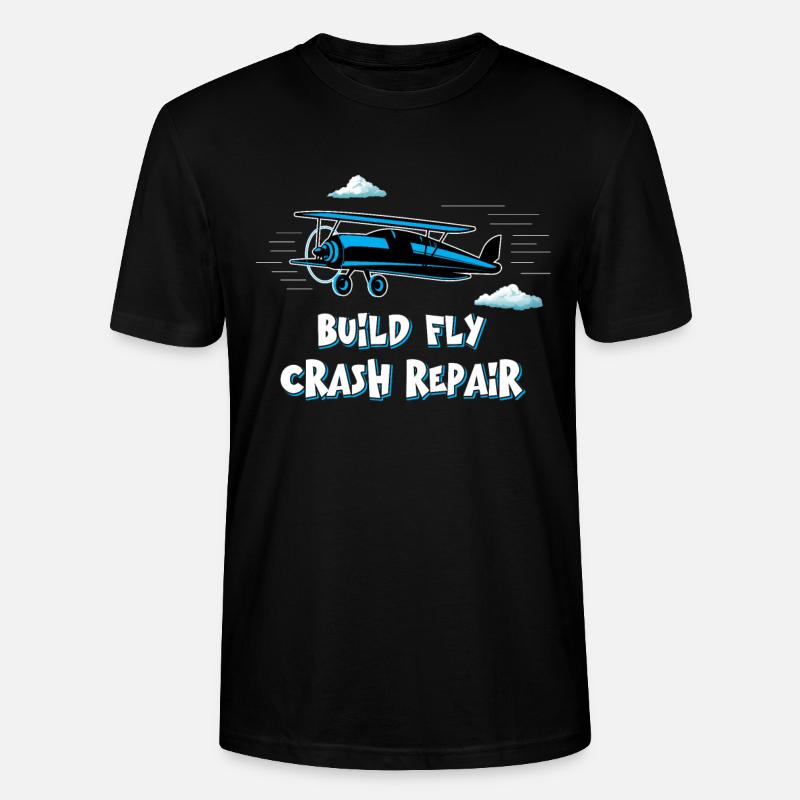 Construire un avion modèle - T-shirt bio CRAFTER Stanley Stella Unisexe - noir