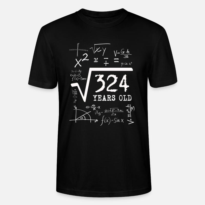18th Birthday T Shirt Root od 324 Math Nerd - Ekologiczna koszulka typu unisex Stanley/Stella CRAFTER - czarny