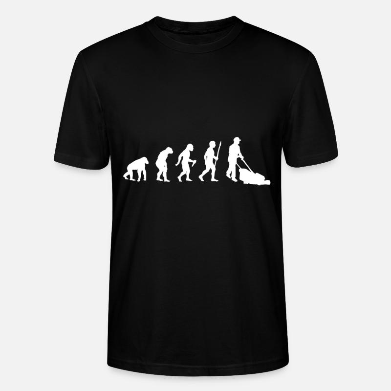 Evolution Rasenmähen Gärtner - Stanley/Stella Unisex Bio-T-Shirt CRAFTER - Schwarz