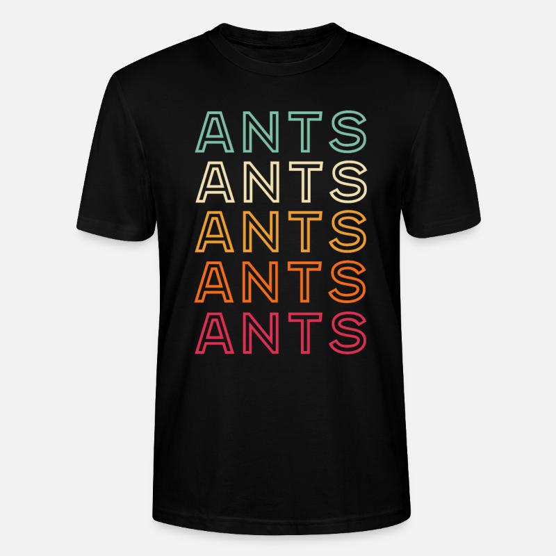 Fourmi rétro - T-shirt bio CRAFTER Stanley Stella Unisexe - noir