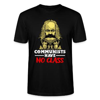 Kommunismus - Stanley/Stella Unisex Bio-T-Shirt CRAFTER - Schwarz - Vorne - Alina (178cm) & Michal (187cm)