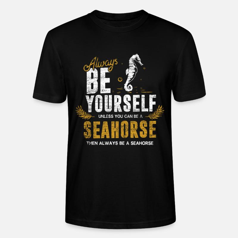 Cadeau hippocampe - T-shirt bio CRAFTER Stanley Stella Unisexe - noir