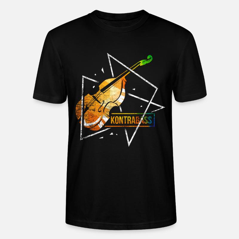 Polygone violon double basse - T-shirt bio CRAFTER Stanley Stella Unisexe - noir