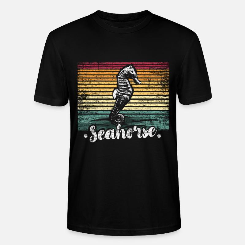 Seepferdchen - Stanley/Stella Unisex Bio-T-Shirt CRAFTER - Schwarz