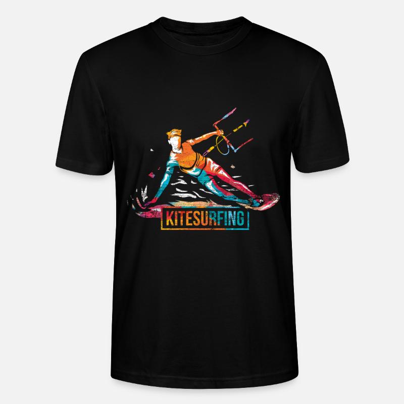 Cadeau polygone de kitesurf - T-shirt bio CRAFTER Stanley Stella Unisexe - noir