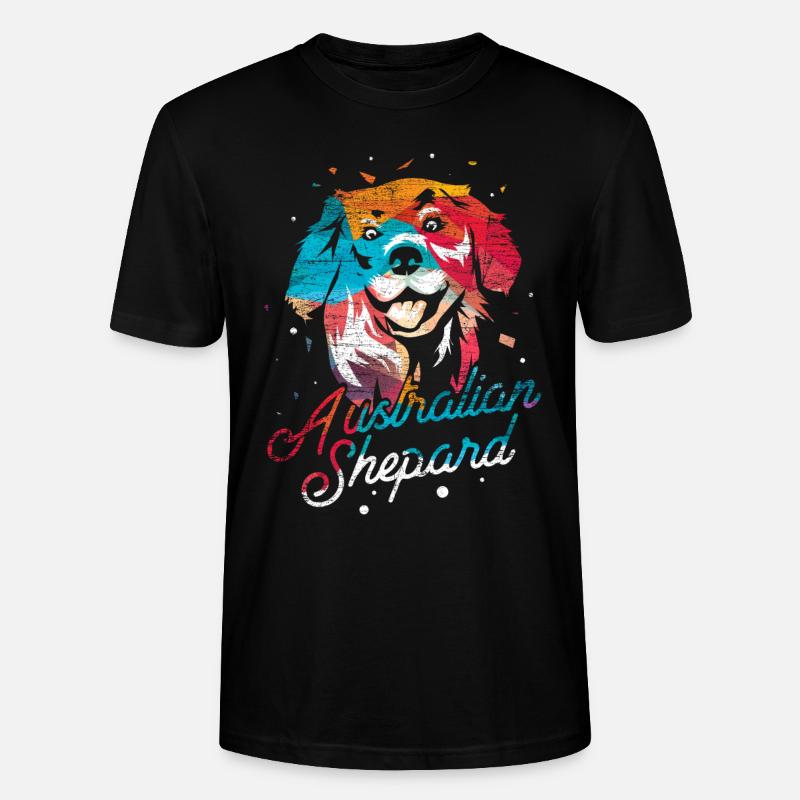 Polygone de berger australien - T-shirt bio CRAFTER Stanley Stella Unisexe - noir