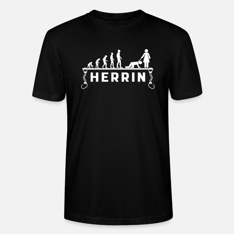 Herrin SM T-Shirt Evolution - Stanley/Stella Unisex Bio-T-Shirt CRAFTER - Schwarz