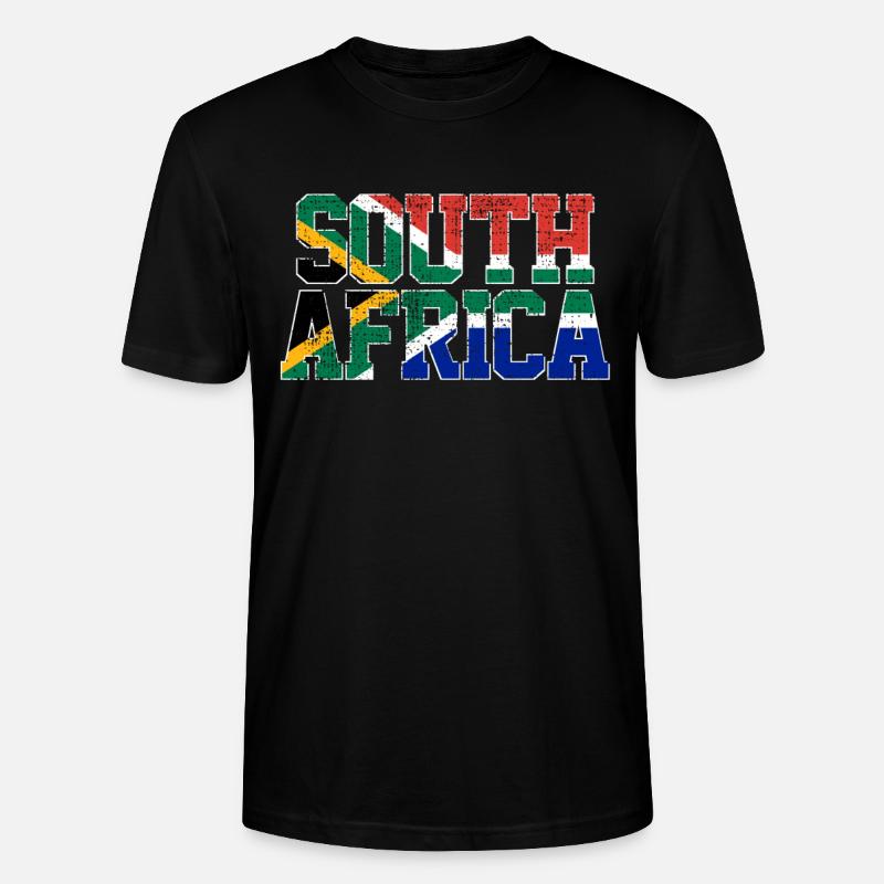 Afrique du Sud - T-shirt bio CRAFTER Stanley Stella Unisexe - noir