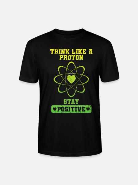 Positive as a proton - Stanley/Stella CRAFTER Unisex Organic T-Shirt - black