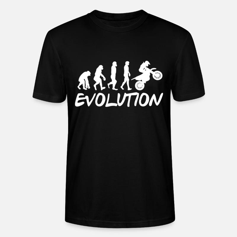 Motorcycle Evolution - Stanley/Stella CRAFTER Unisex Organic T-Shirt - black