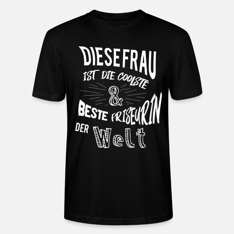 Coiffeuse - T-shirt bio CRAFTER Stanley Stella Unisexe - noir