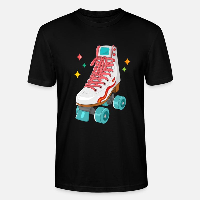 rollerskates retro rollschuhe - Stanley/Stella Unisex Bio-T-Shirt CRAFTER - Schwarz
