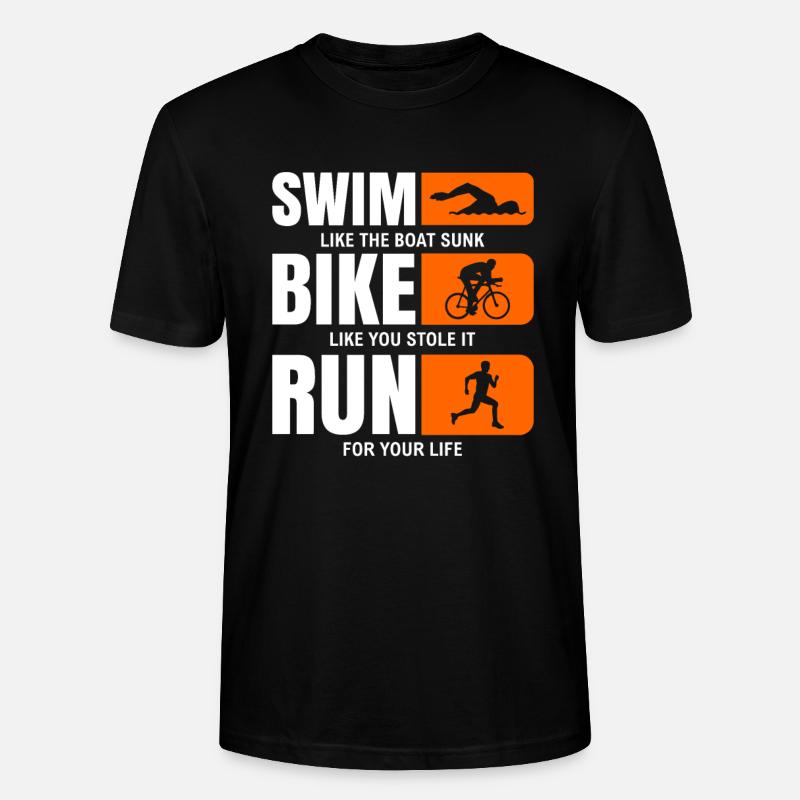 Triathlet - Stanley/Stella Unisex Bio-T-Shirt CRAFTER - Schwarz