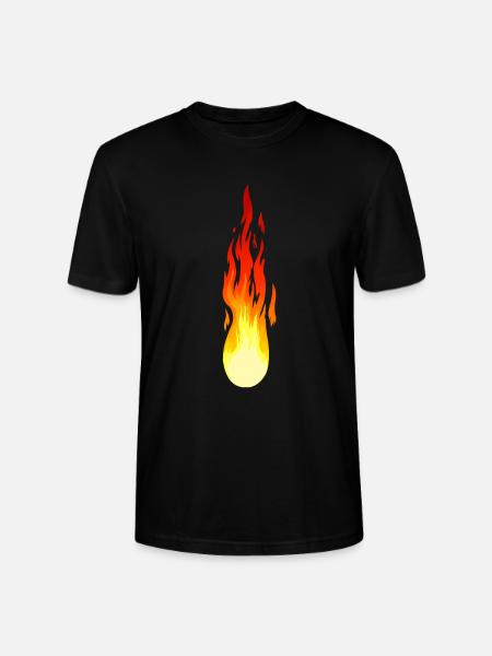 Comet Flame Fire Inferno Flame Fiery - Stanley/Stella CRAFTER Unisex Organic T-Shirt - black