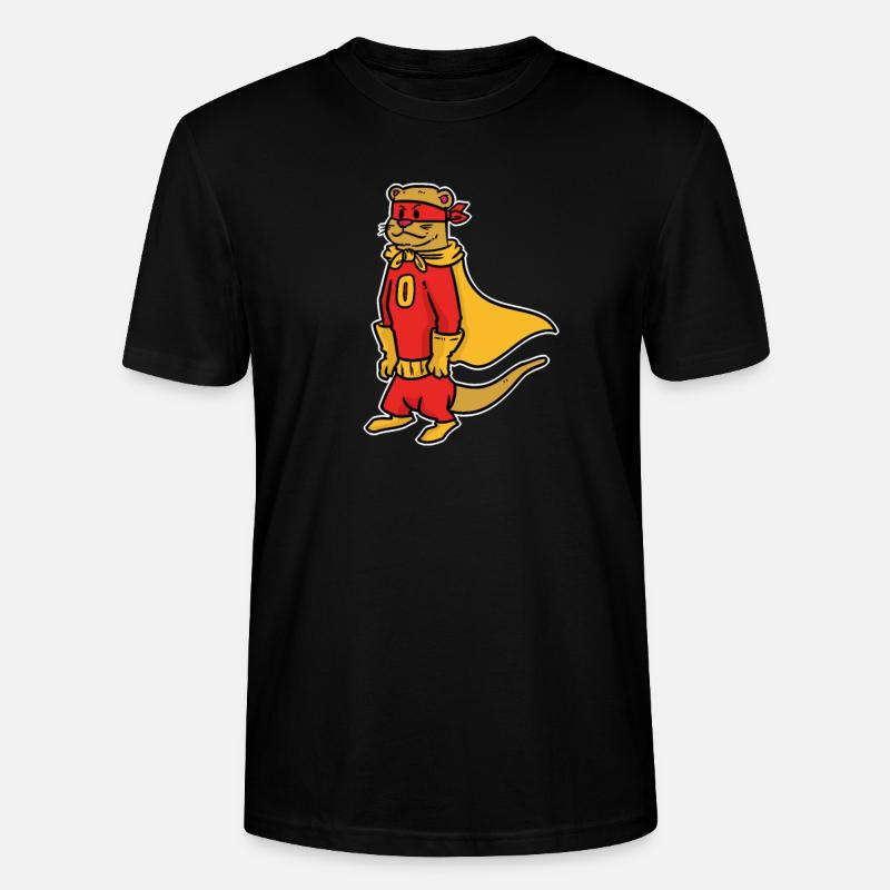 Otter Superheld Geschenk - Stanley/Stella Unisex Bio-T-Shirt CRAFTER - Schwarz