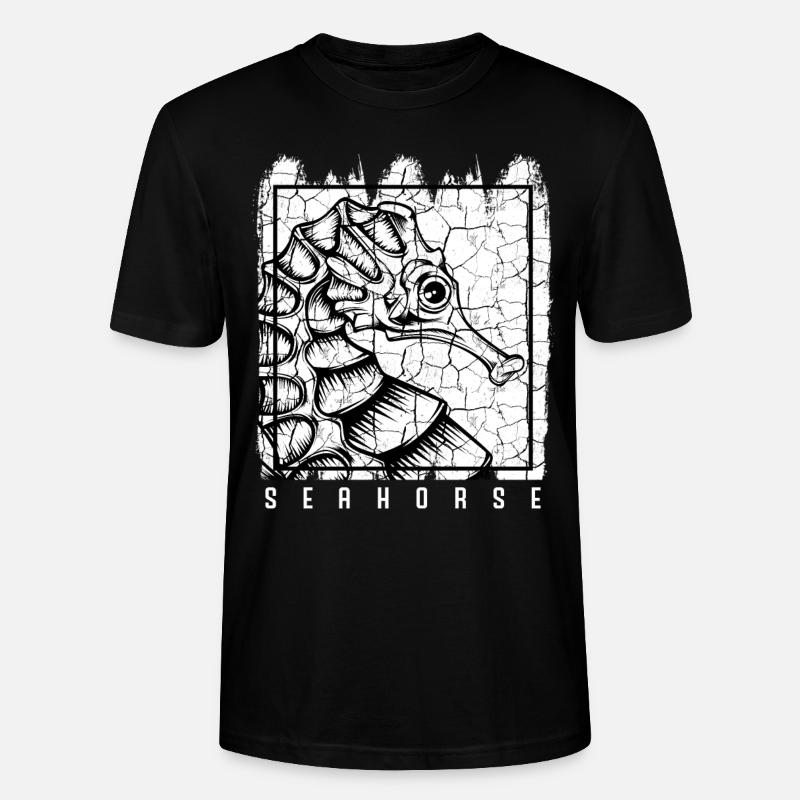 Seepferdchen - Stanley/Stella Unisex Bio-T-Shirt CRAFTER - Schwarz