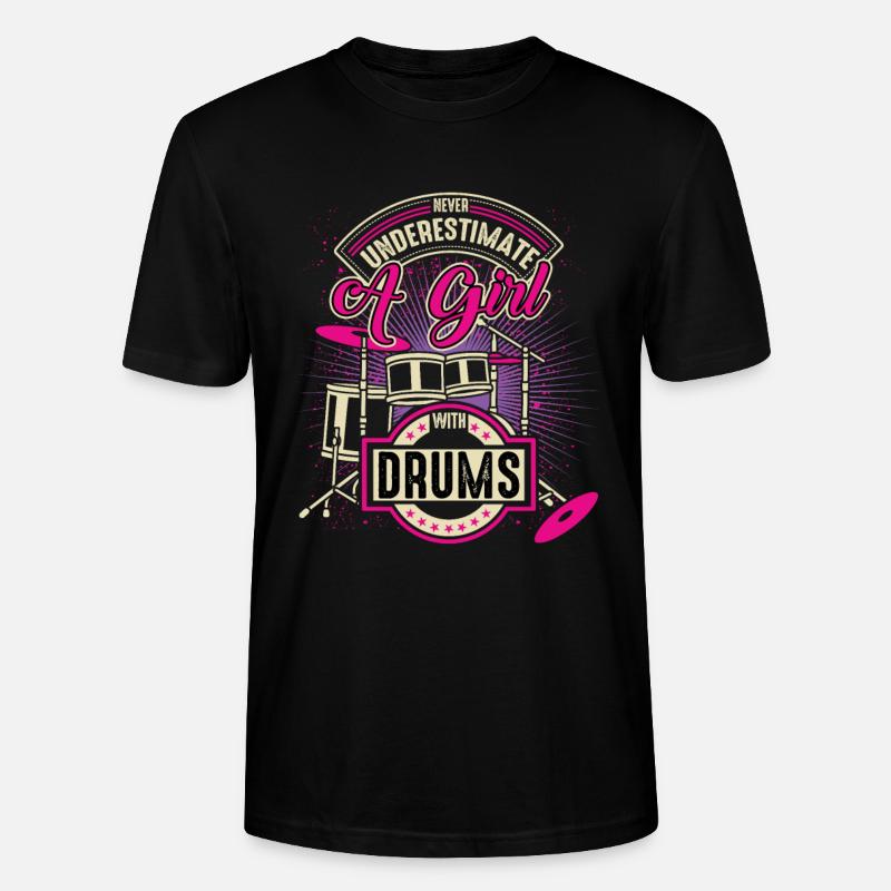 Drummer Mädchen - Stanley/Stella Unisex Bio-T-Shirt CRAFTER - Schwarz