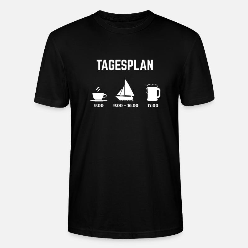 Kaffee Bier Segeln - Stanley/Stella Unisex Bio-T-Shirt CRAFTER - Schwarz