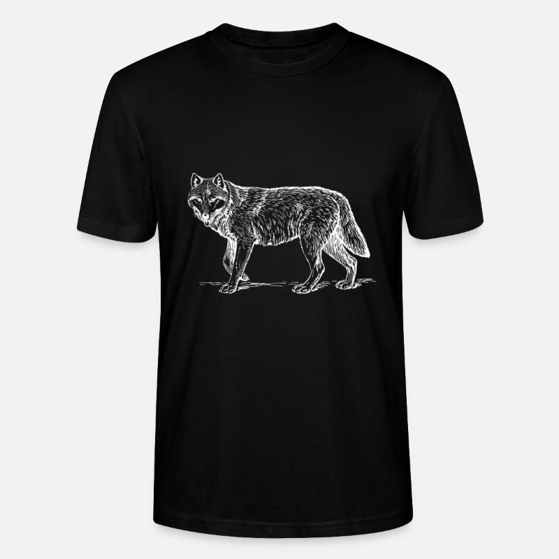 Wolf - Stanley/Stella Unisex Bio-T-Shirt CRAFTER - Schwarz