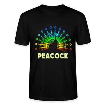 Paon - T-shirt bio CRAFTER Stanley Stella Unisexe - noir - Devant - Alina (178cm) & Michal (187cm)