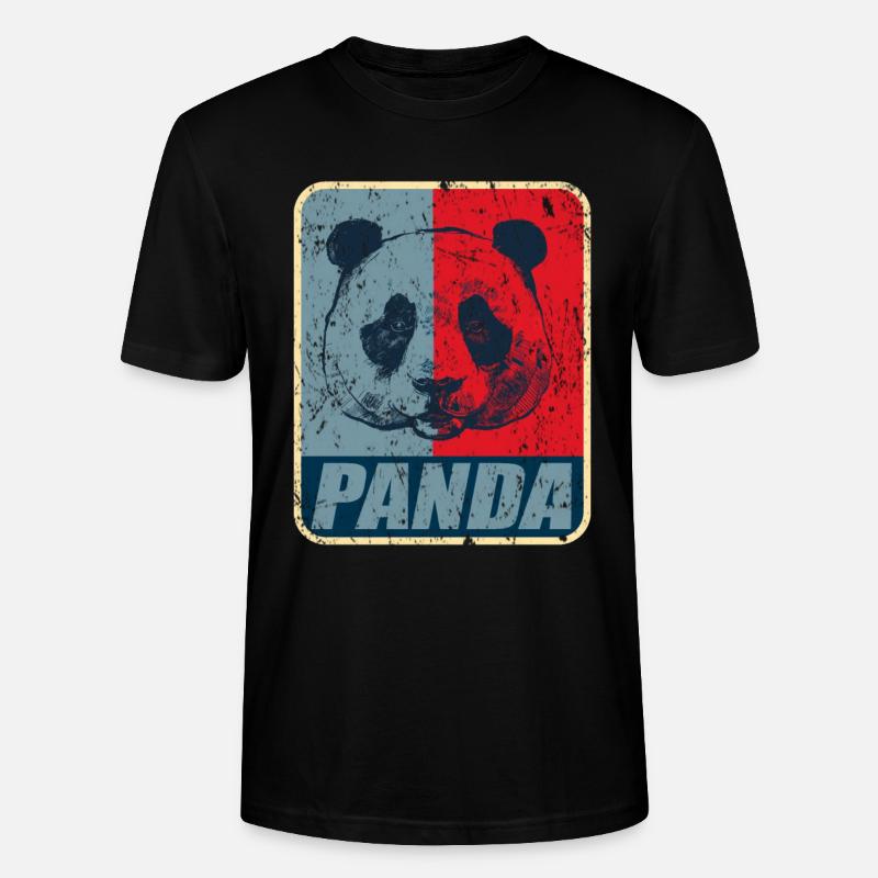 Panda - Stanley/Stella Unisex Bio-T-Shirt CRAFTER - Schwarz