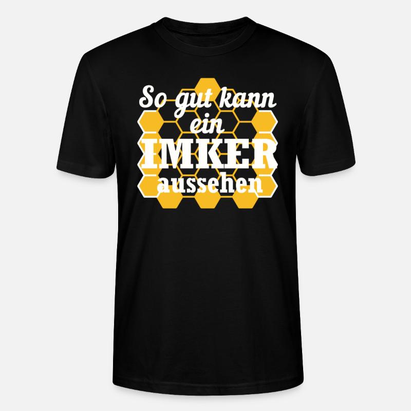 Imker Bienen Spruch Geschenk - Stanley/Stella Unisex Bio-T-Shirt CRAFTER - Schwarz