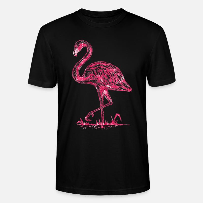 Flamingo - Stanley/Stella Unisex Bio-T-Shirt CRAFTER - Schwarz
