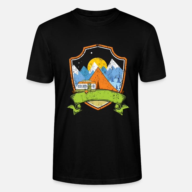 camping - T-shirt bio CRAFTER Stanley Stella Unisexe - noir