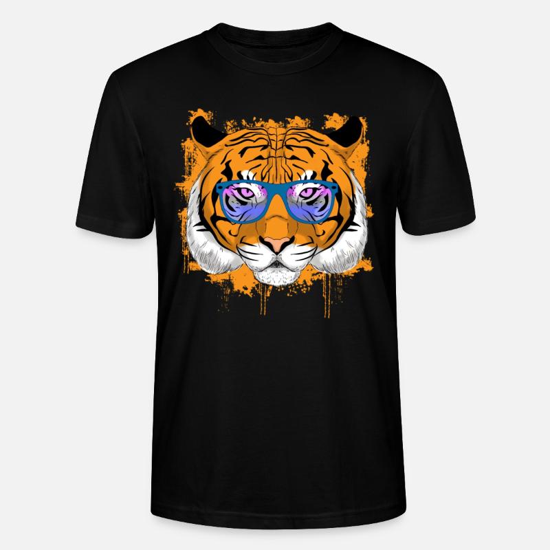 Cooler Tiger Geschenk - Stanley/Stella Unisex Bio-T-Shirt CRAFTER - Schwarz