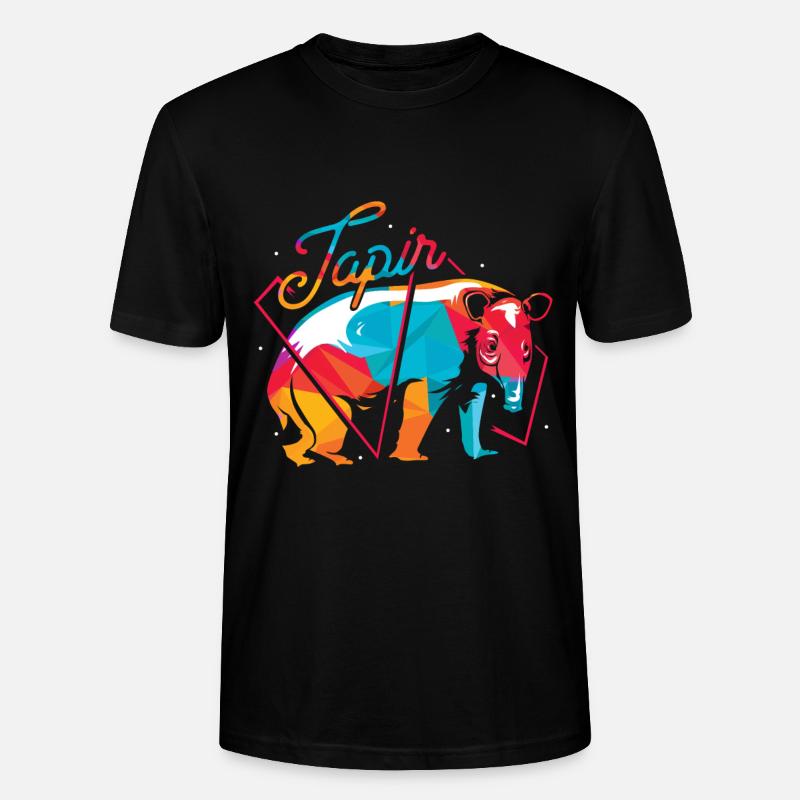 Tapire Polygon - Stanley/Stella Unisex Bio-T-Shirt CRAFTER - Schwarz