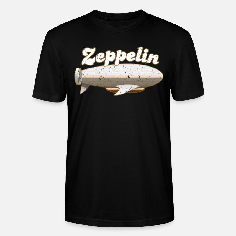 Zeppelin et dirigeable - T-shirt bio CRAFTER Stanley Stella Unisexe - noir