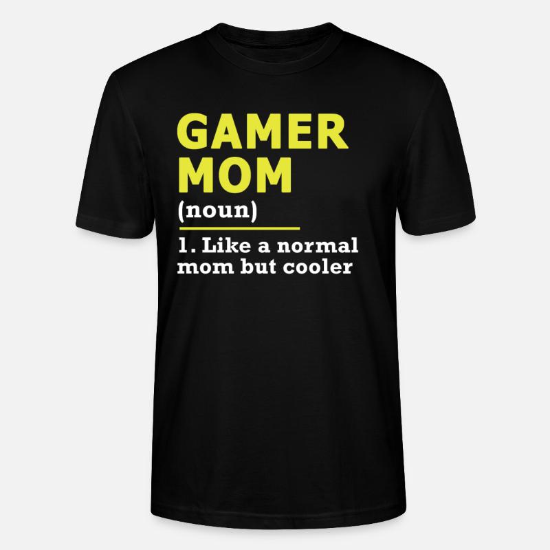 Gamer Mom Gaming Mutter Geschenk - Stanley/Stella Unisex Bio-T-Shirt CRAFTER - Schwarz