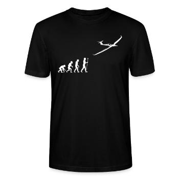 Segelfligeen Fliegen Pilot - Stanley/Stella Unisex Bio-T-Shirt CRAFTER - Schwarz - Vorne - Alina (178cm) & Michal (187cm)