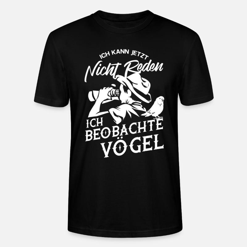 Vögel Vogel beobachten - Stanley/Stella Unisex Bio-T-Shirt CRAFTER - Schwarz