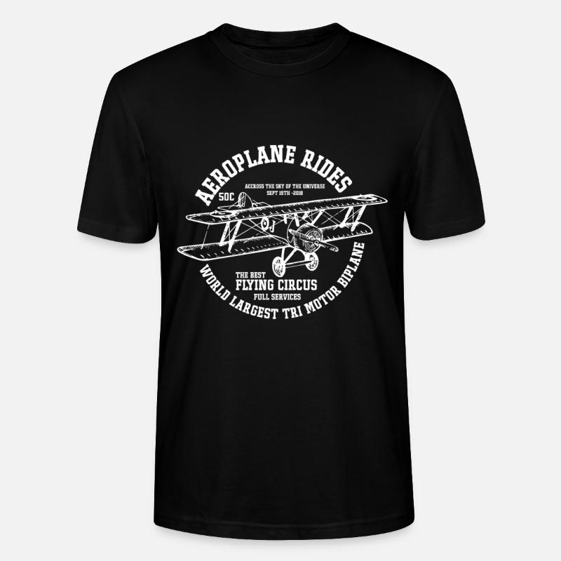 Pilot Piloten Spruch Geschenk - Stanley/Stella Unisex Bio-T-Shirt CRAFTER - Schwarz